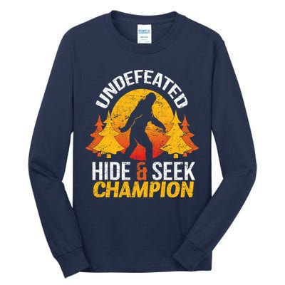 Undefeated Hide And Seek Champion Bigfoot Tall Long Sleeve T-Shirt
