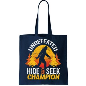 Undefeated Hide And Seek Champion Bigfoot Tote Bag