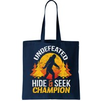 Undefeated Hide And Seek Champion Bigfoot Tote Bag