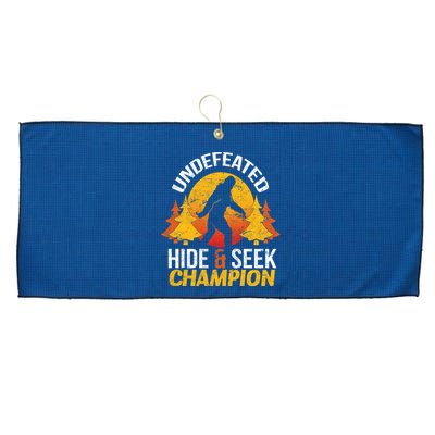 Undefeated Hide And Seek Champion Bigfoot Large Microfiber Waffle Golf Towel