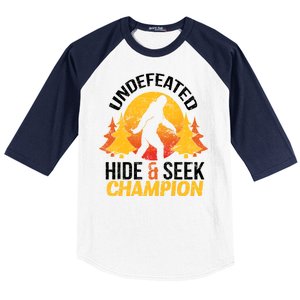 Undefeated Hide And Seek Champion Bigfoot Baseball Sleeve Shirt