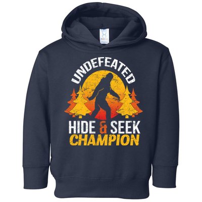 Undefeated Hide And Seek Champion Bigfoot Toddler Hoodie