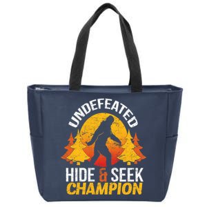 Undefeated Hide And Seek Champion Bigfoot Zip Tote Bag