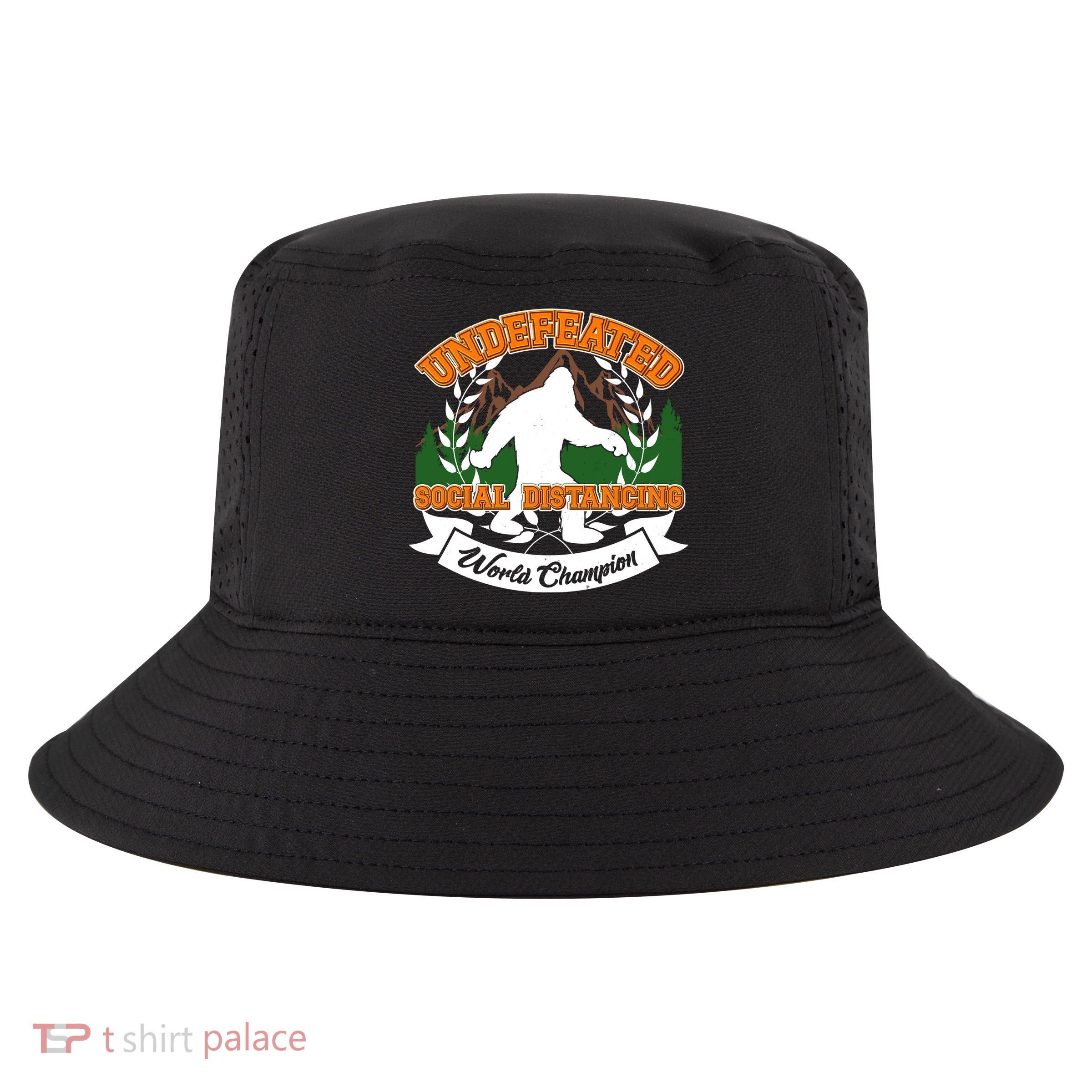 Undefeated Sasquatch Social Distancing Bigfoot Cool Comfort Performance Bucket Hat