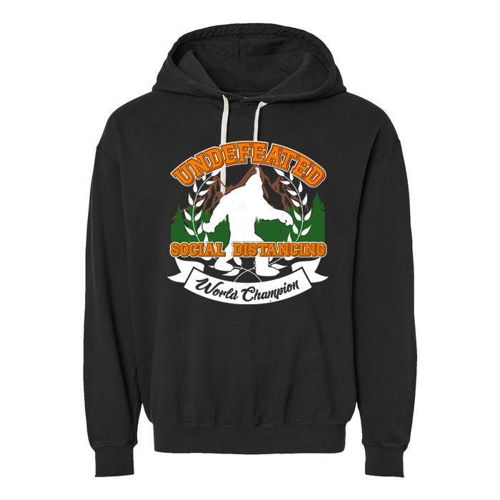 Undefeated Sasquatch Social Distancing Bigfoot Garment-Dyed Fleece Hoodie