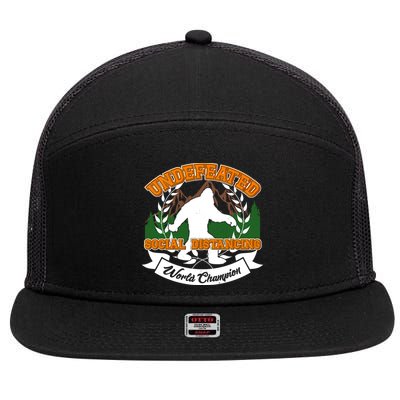 Undefeated Sasquatch Social Distancing Bigfoot 7 Panel Mesh Trucker Snapback Hat