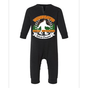 Undefeated Sasquatch Social Distancing Bigfoot Infant Fleece One Piece