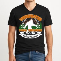 Undefeated Sasquatch Social Distancing Bigfoot V-Neck T-Shirt