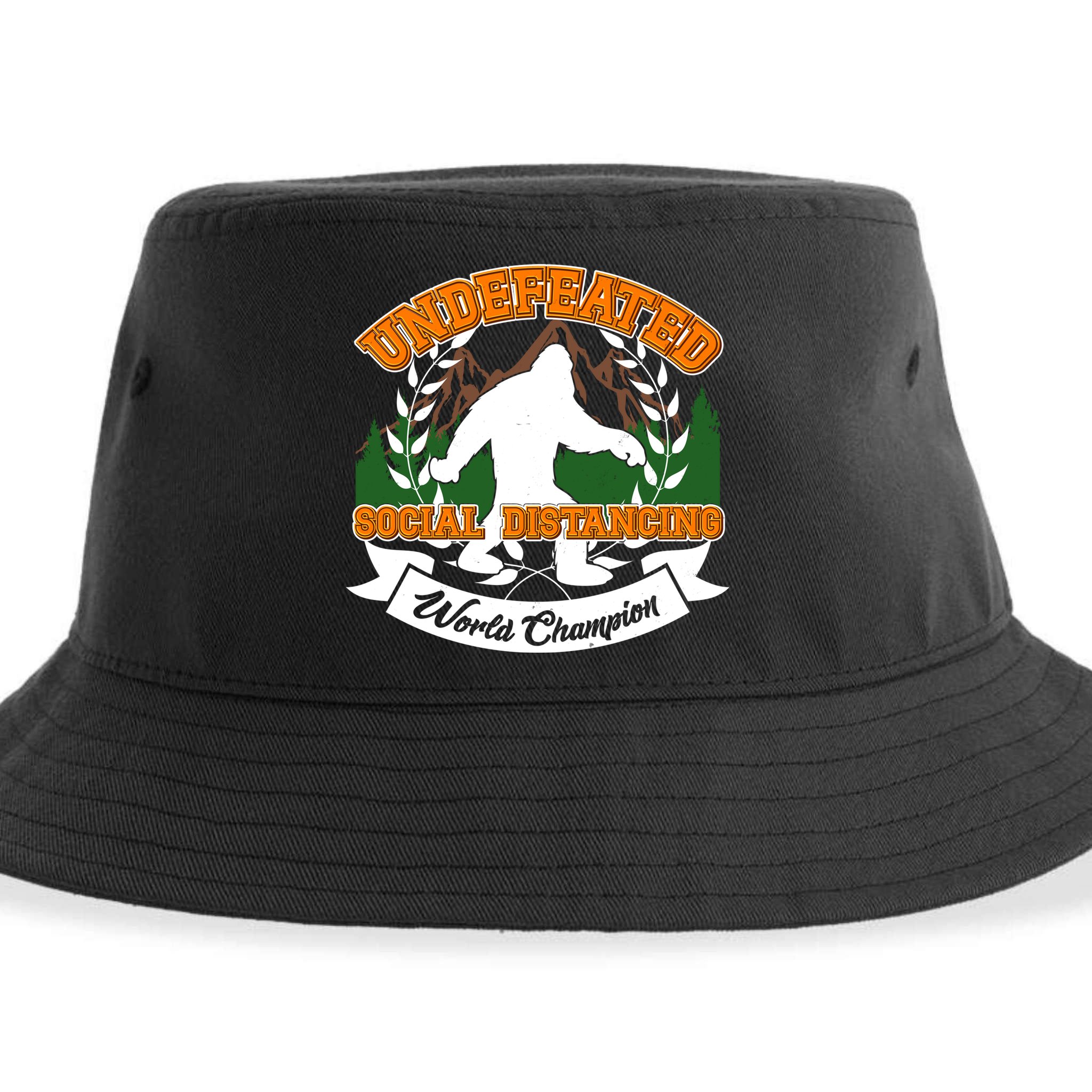Undefeated Sasquatch Social Distancing Bigfoot Sustainable Bucket Hat