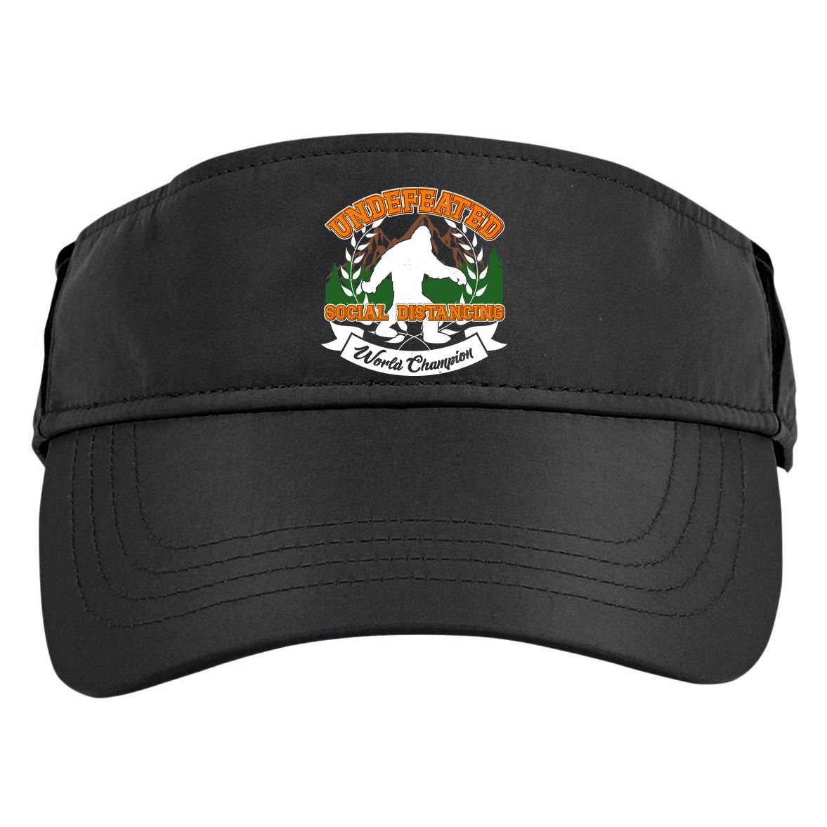Undefeated Sasquatch Social Distancing Bigfoot Adult Drive Performance Visor