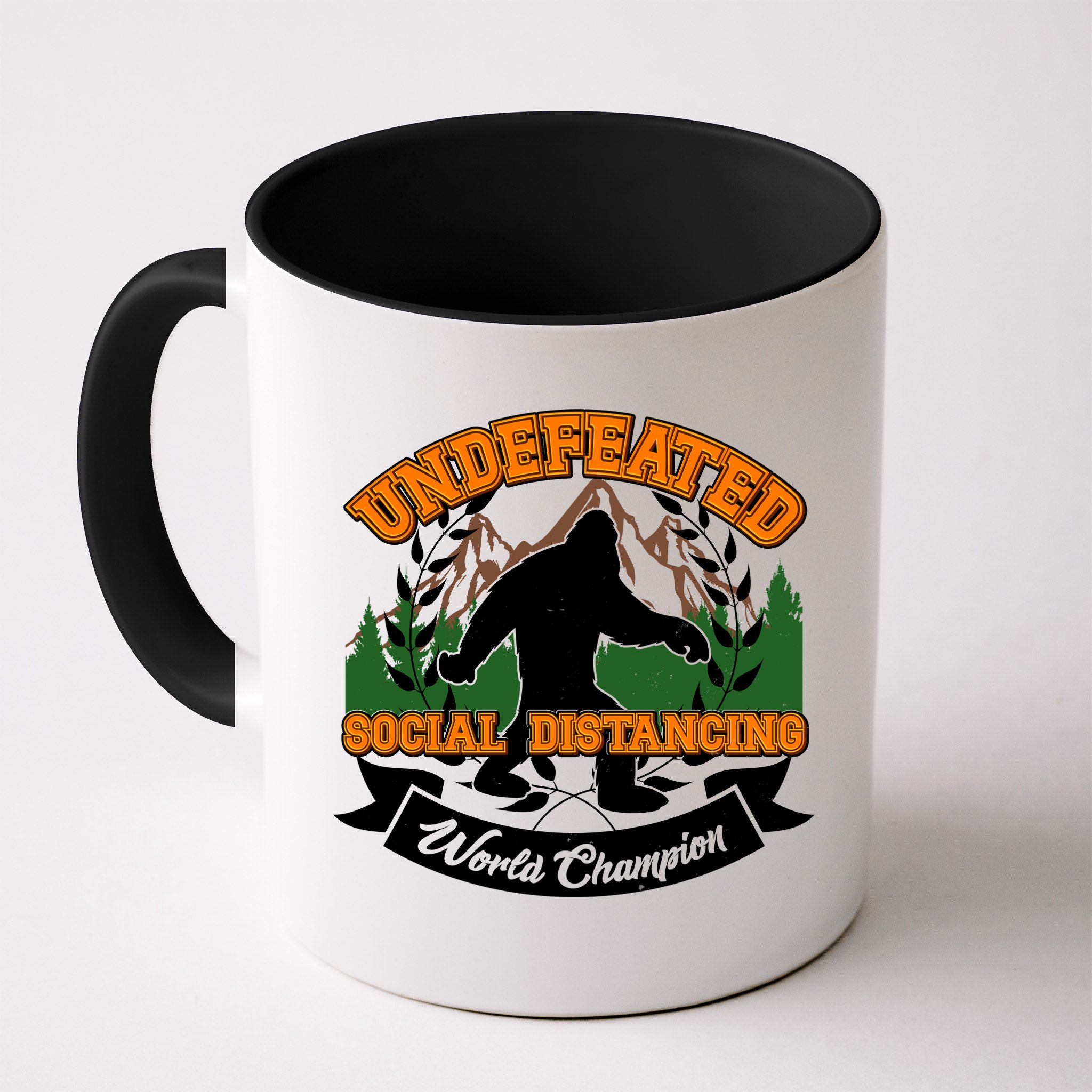 Undefeated Sasquatch Social Distancing Bigfoot Mug