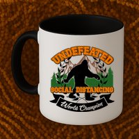 Undefeated Sasquatch Social Distancing Bigfoot Mug