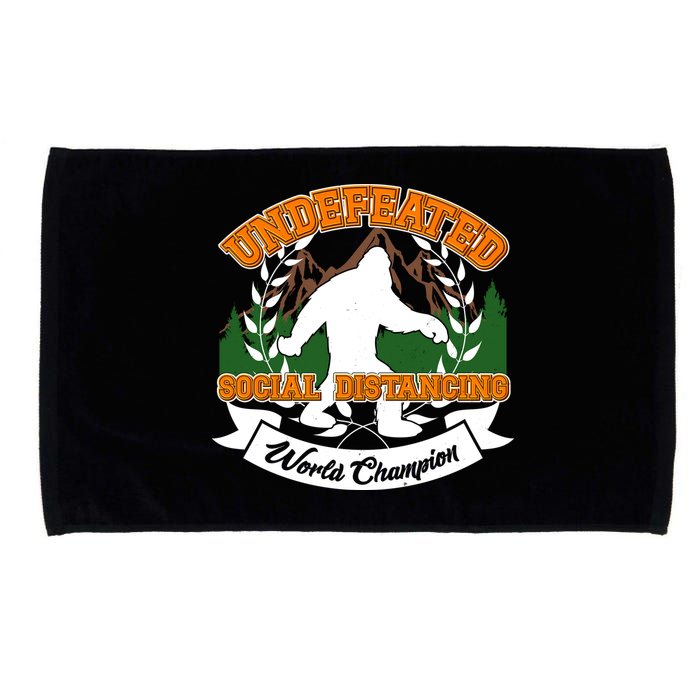 Undefeated Sasquatch Social Distancing Bigfoot Microfiber Hand Towel