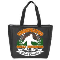 Undefeated Sasquatch Social Distancing Bigfoot Zip Tote Bag
