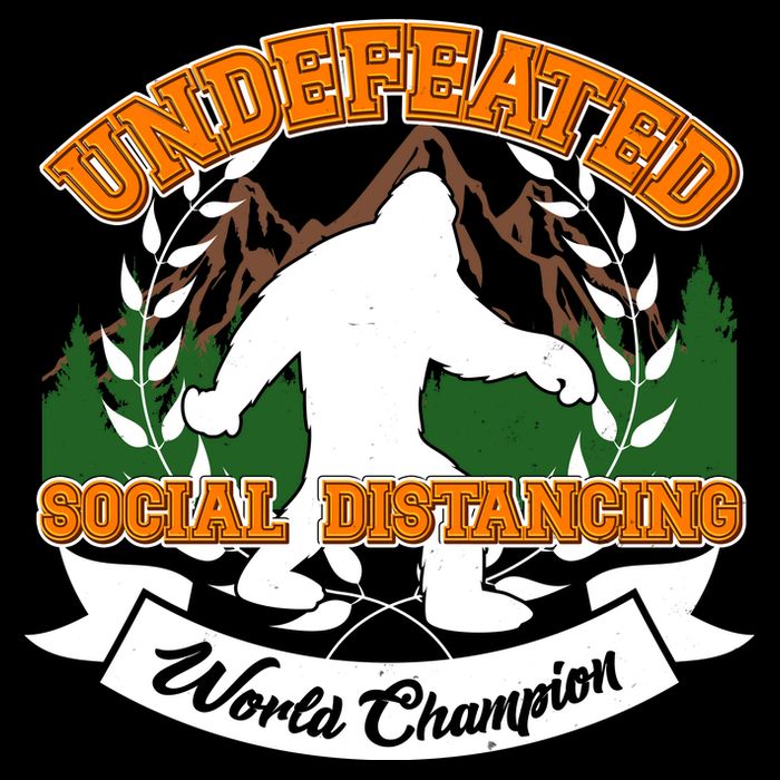 Undefeated Sasquatch Social Distancing Bigfoot Zip Tote Bag