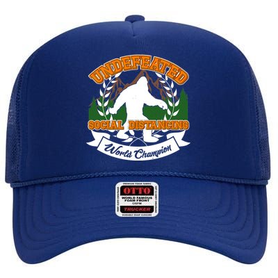 Undefeated Sasquatch Social Distancing Bigfoot High Crown Mesh Back Trucker Hat