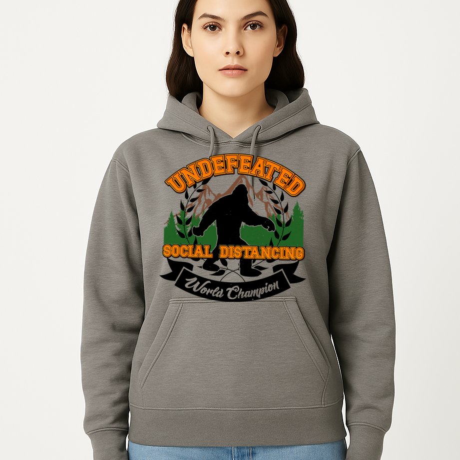 Undefeated Sasquatch Social Distancing Bigfoot Hoodie