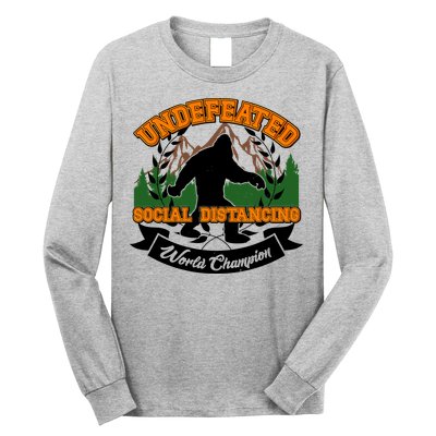 Undefeated Sasquatch Social Distancing Bigfoot Long Sleeve Shirt