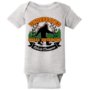 Undefeated Sasquatch Social Distancing Bigfoot Baby Bodysuit