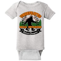 Undefeated Sasquatch Social Distancing Bigfoot Baby Bodysuit