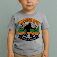 Undefeated Sasquatch Social Distancing Bigfoot Toddler T-Shirt