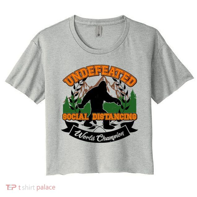 Undefeated Sasquatch Social Distancing Bigfoot Crop Top