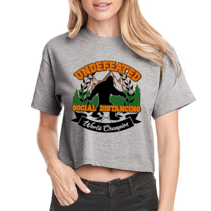 Undefeated Sasquatch Social Distancing Bigfoot Crop Top