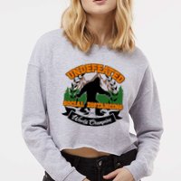 Undefeated Sasquatch Social Distancing Bigfoot Cropped Pullover Crew