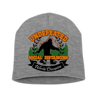 Undefeated Sasquatch Social Distancing Bigfoot Short Acrylic Beanie