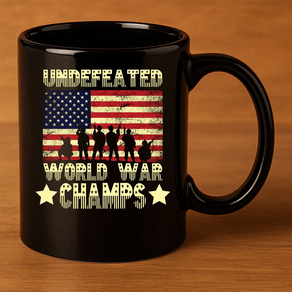 Undefeated World War Champs 11oz C Handle Ceramic Mug