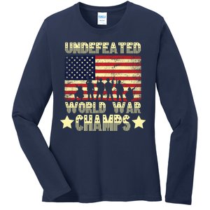 Undefeated World War Champs Ladies Long Sleeve Shirt