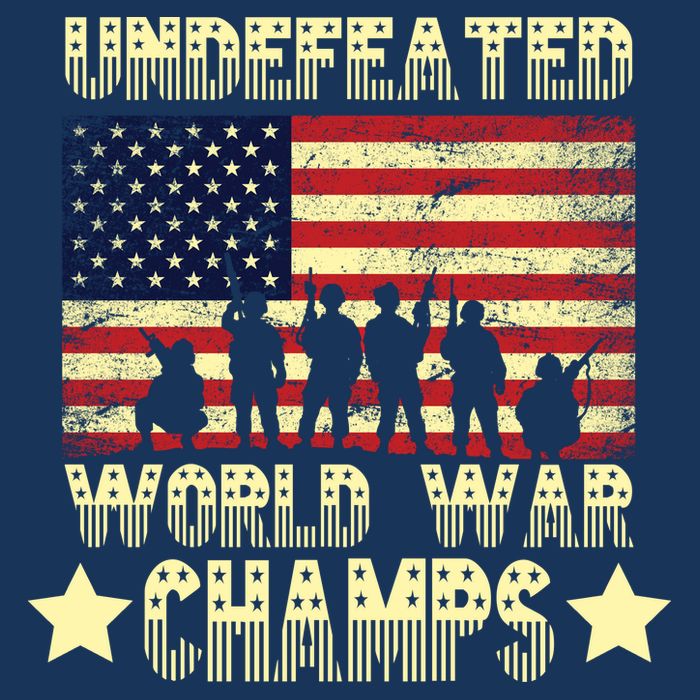 Undefeated World War Champs Women's V-Neck T-Shirt