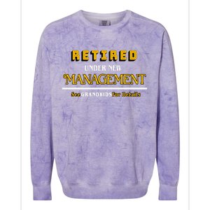 Under New Management Grandkids Retirement  Colorblast Crewneck Sweatshirt