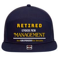 Under New Management Grandkids Retirement  7 Panel Mesh Trucker Snapback Hat