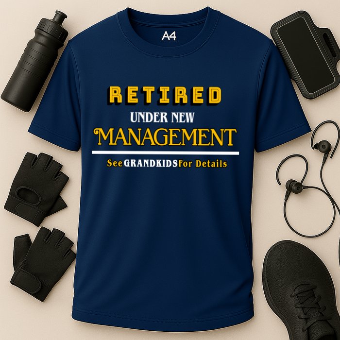 Under New Management Grandkids Retirement  Cooling Performance Crew T-Shirt