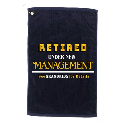 Under New Management Grandkids Retirement  Golf Towel