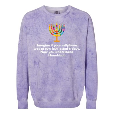 Understanding Hanukkah Funny Colorblast Crewneck Sweatshirt