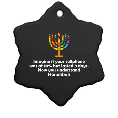 Understanding Hanukkah Funny Ceramic Star Ornament