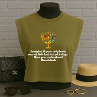 Understanding Hanukkah Funny Garment-Dyed Women's Muscle Tee