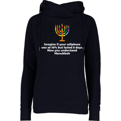 Understanding Hanukkah Funny Womens Funnel Neck Pullover Hood