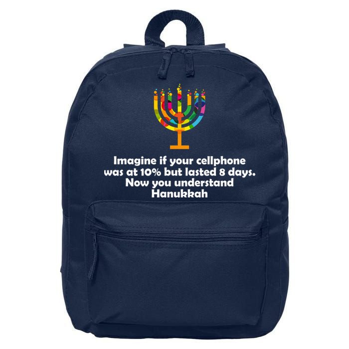 Understanding Hanukkah Funny 16 in Basic Backpack