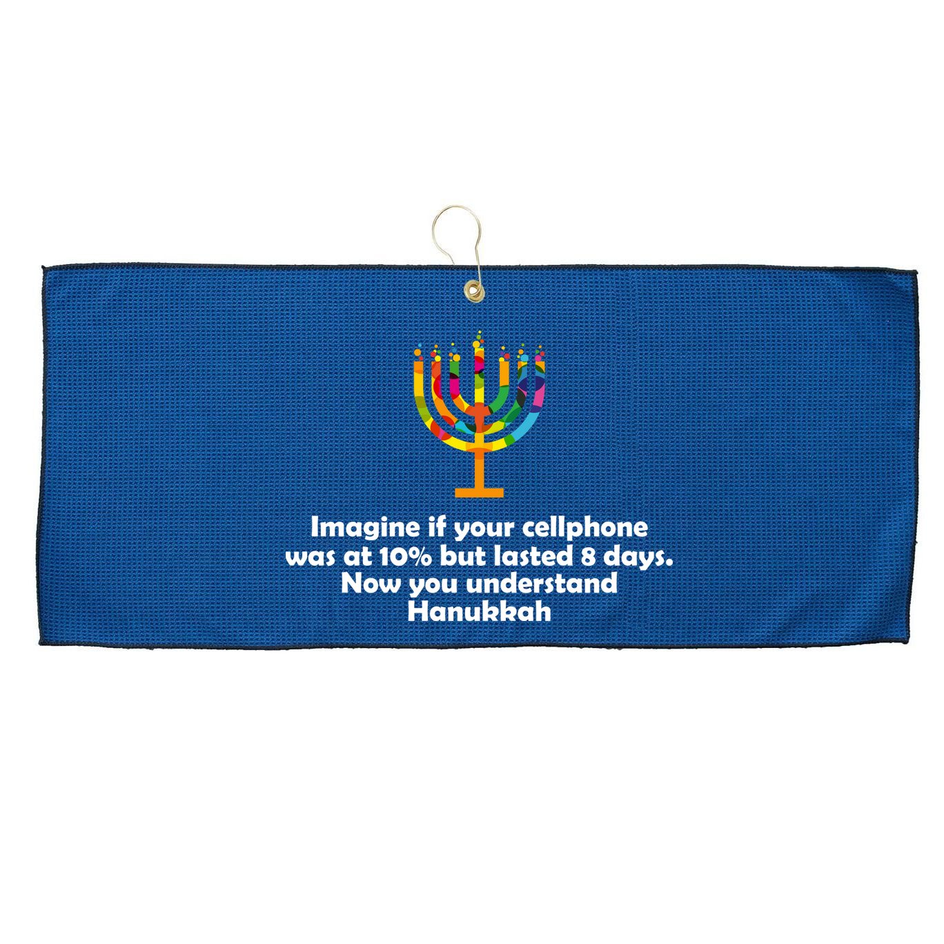 Understanding Hanukkah Funny Large Microfiber Waffle Golf Towel
