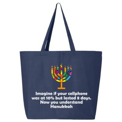 Understanding Hanukkah Funny 25L Jumbo Tote