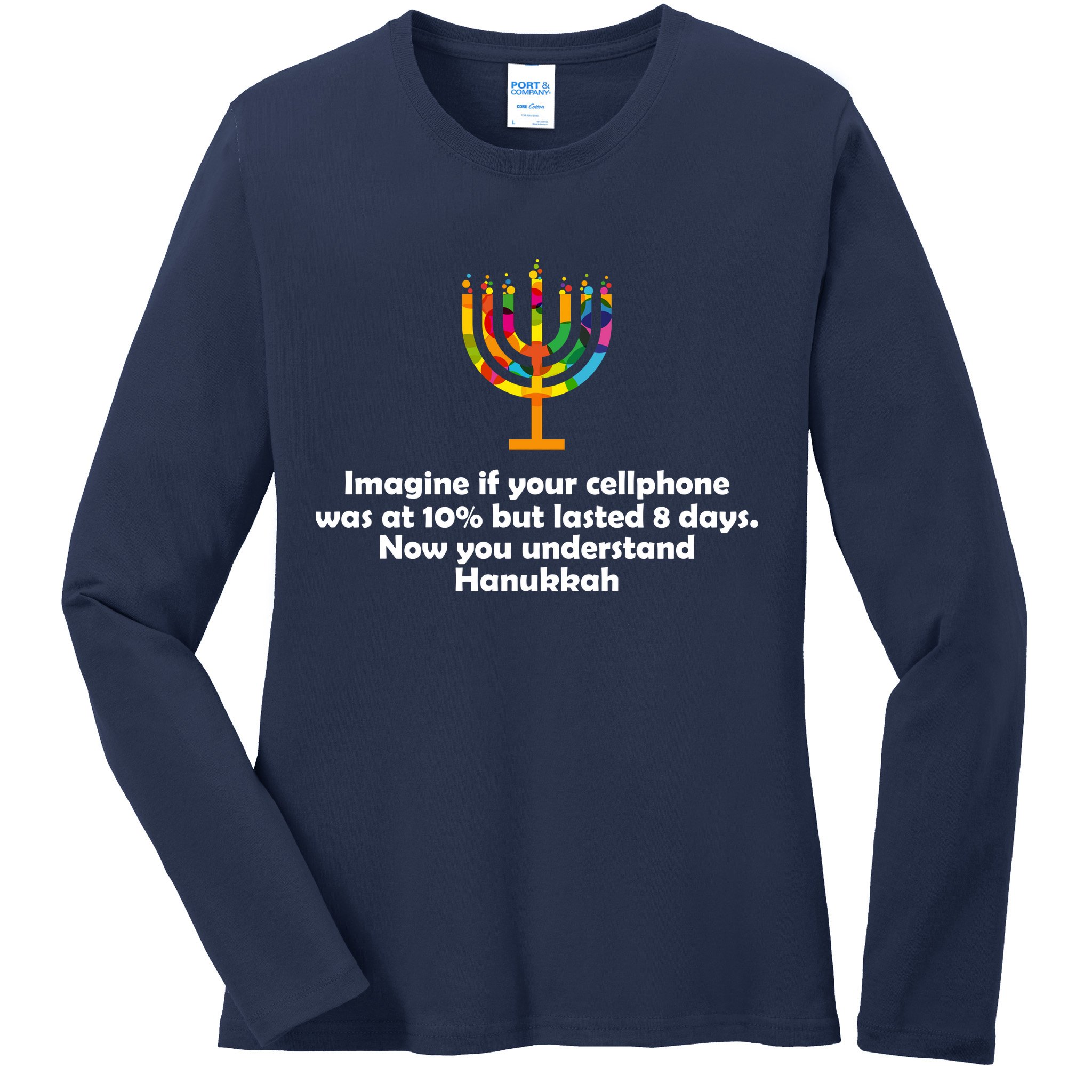 Understanding Hanukkah Funny Ladies Long Sleeve Shirt