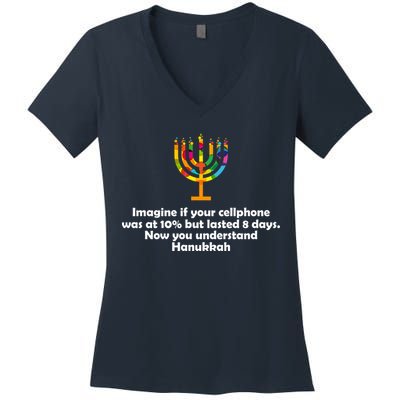 Understanding Hanukkah Funny Women's V-Neck T-Shirt