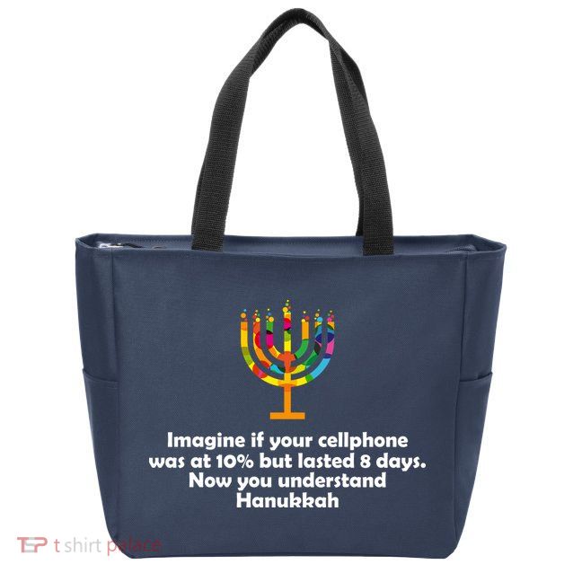 Understanding Hanukkah Funny Zip Tote Bag