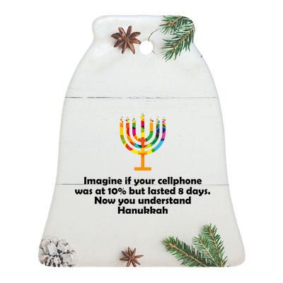 Understanding Hanukkah Funny Ceramic Bell Ornament