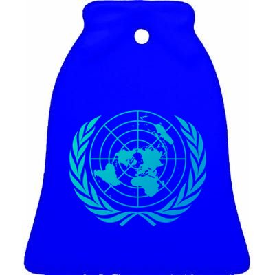 United Nations Flag Un United Nations Emblem Meaningful Gift Ceramic Bell Ornament