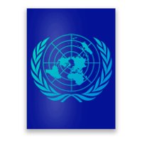 United Nations Flag Un United Nations Emblem Meaningful Gift Poster