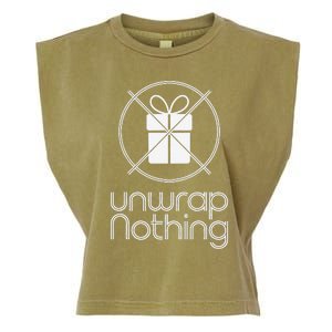 Unwrap Nothing Funny Anti Christmas Grumpy Christmas Garment-Dyed Women's Muscle Tee